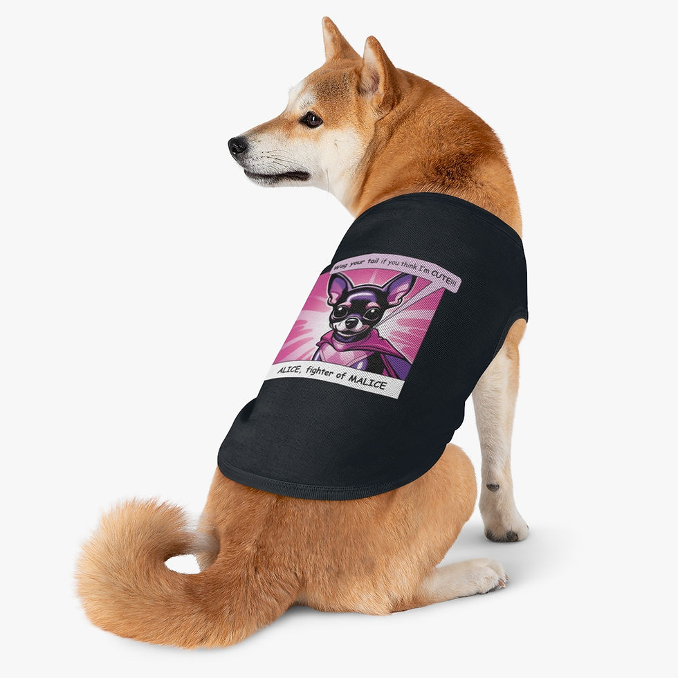 Thumbnail: Wag Your Tail if You Think I'm Cute Pet Tank Top - Alice