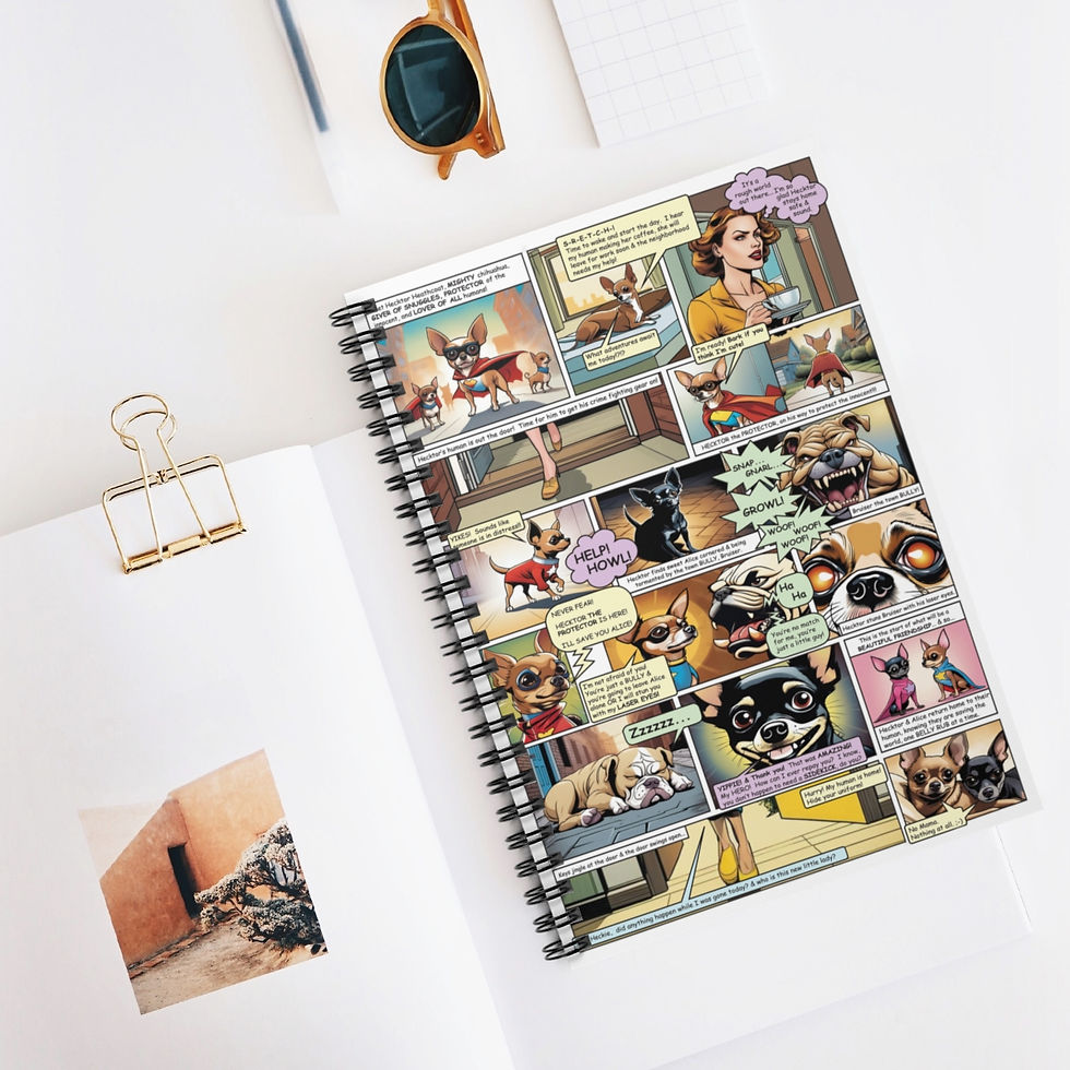 Thumbnail: Hecktor Meets Alice Comic Spiral Notebook - Ruled Line