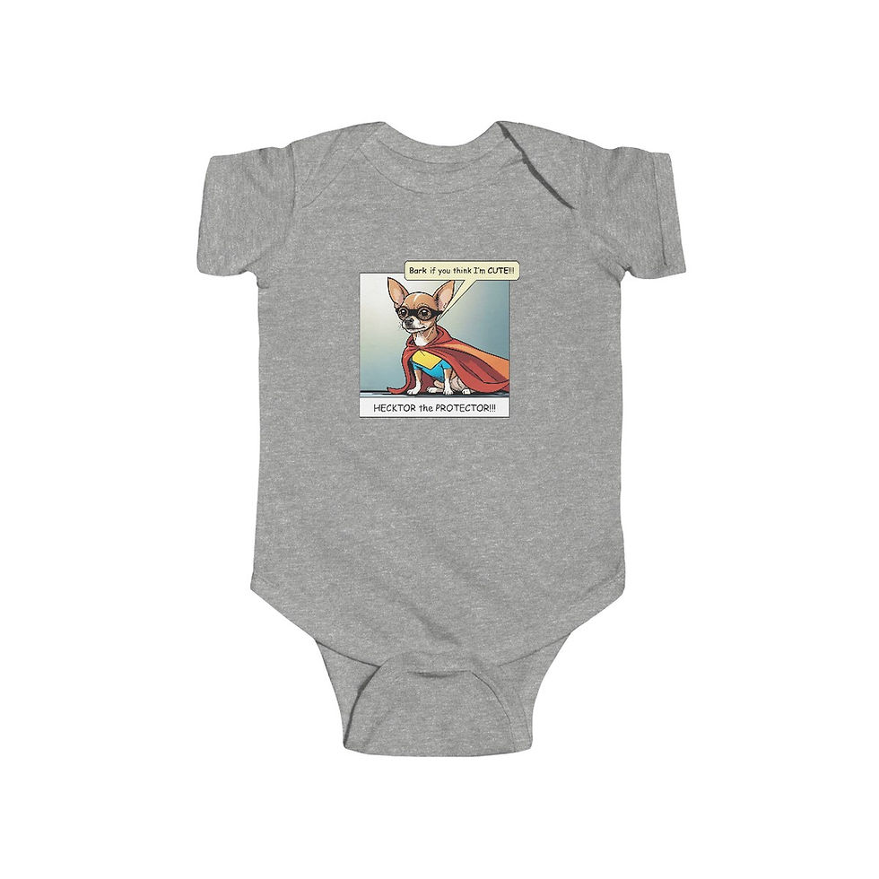 Thumbnail: Bark if You Think I'm Cute Infant Fine Jersey Bodysuit - Hecktor