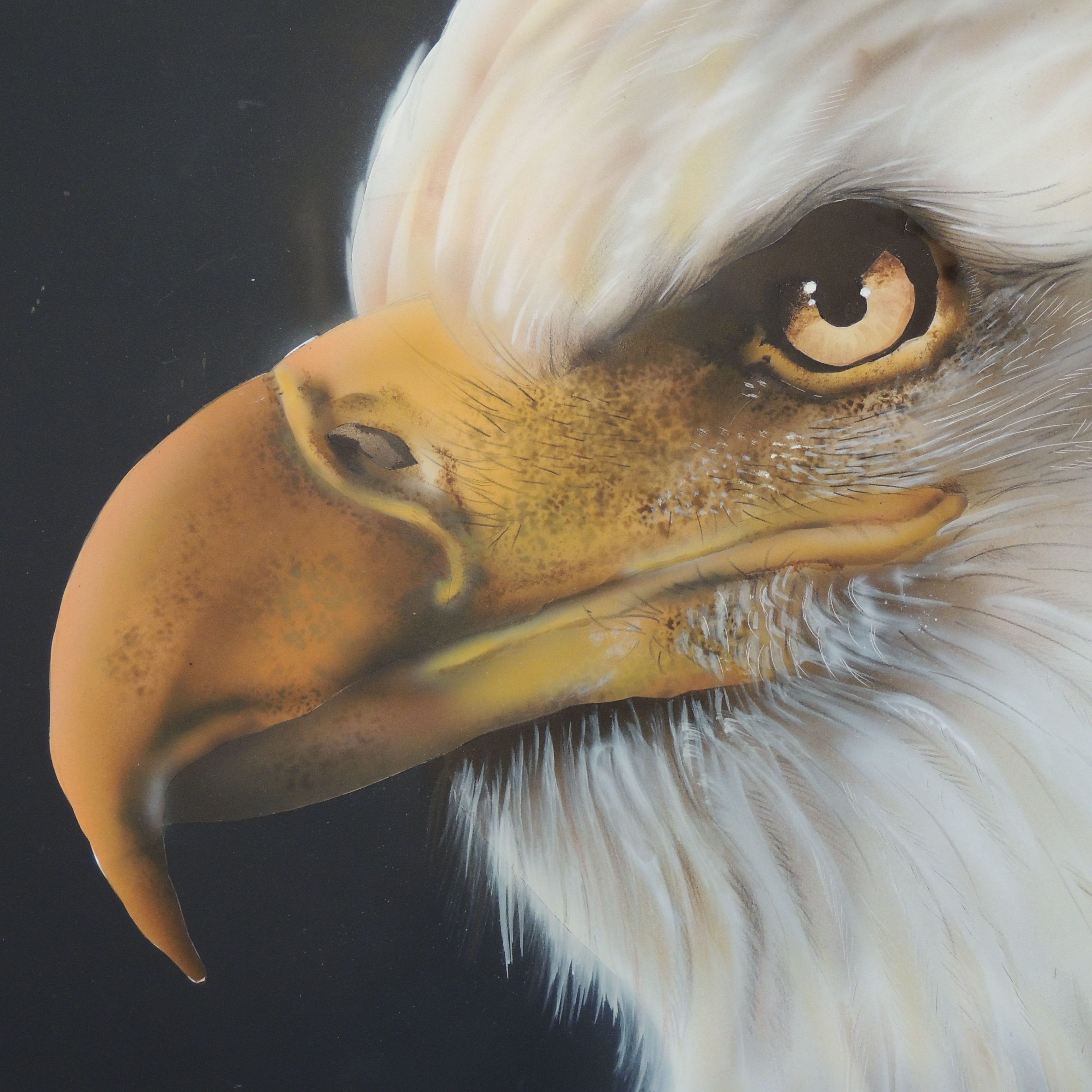 Custom airbrush of eagle head