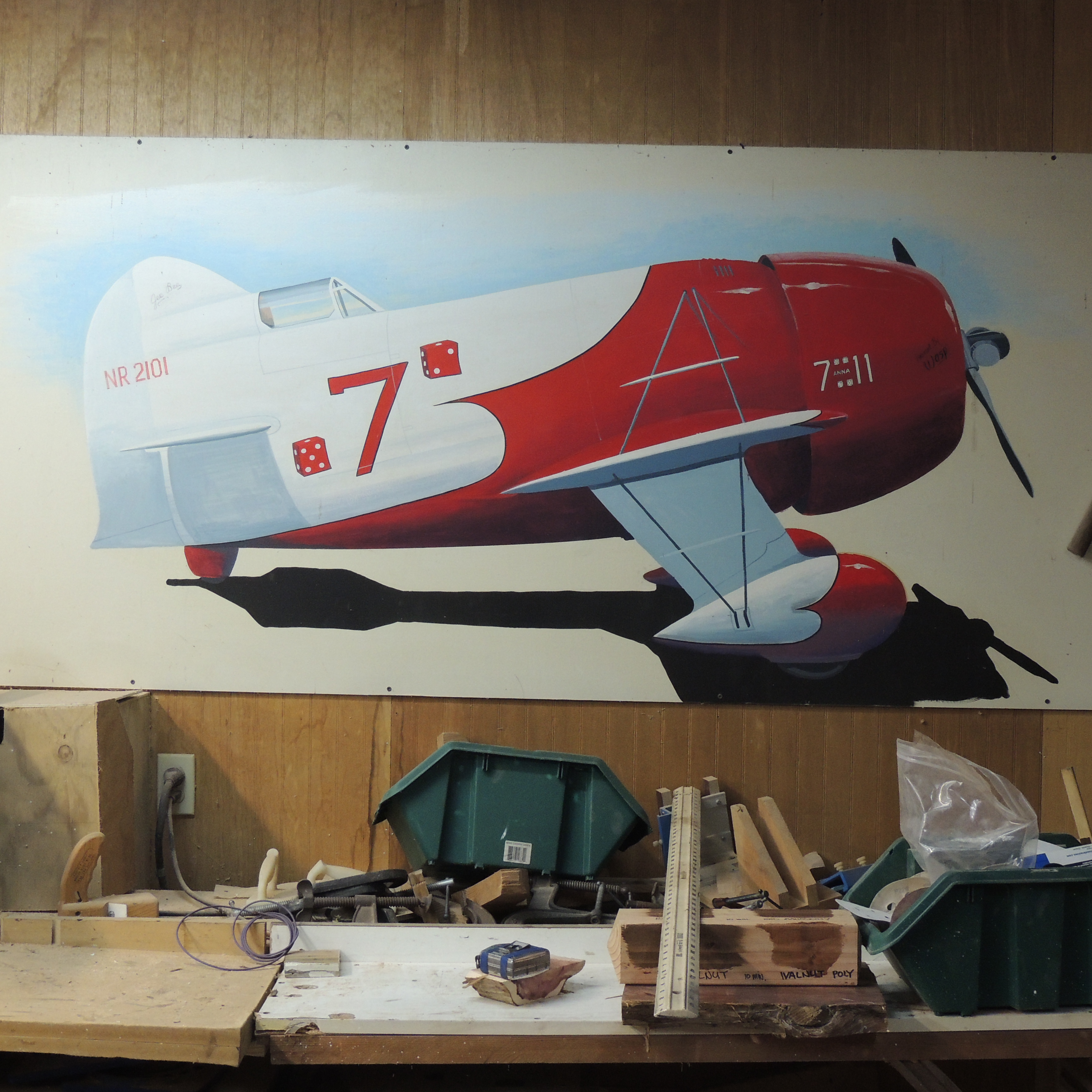 Custom airbrush of plane