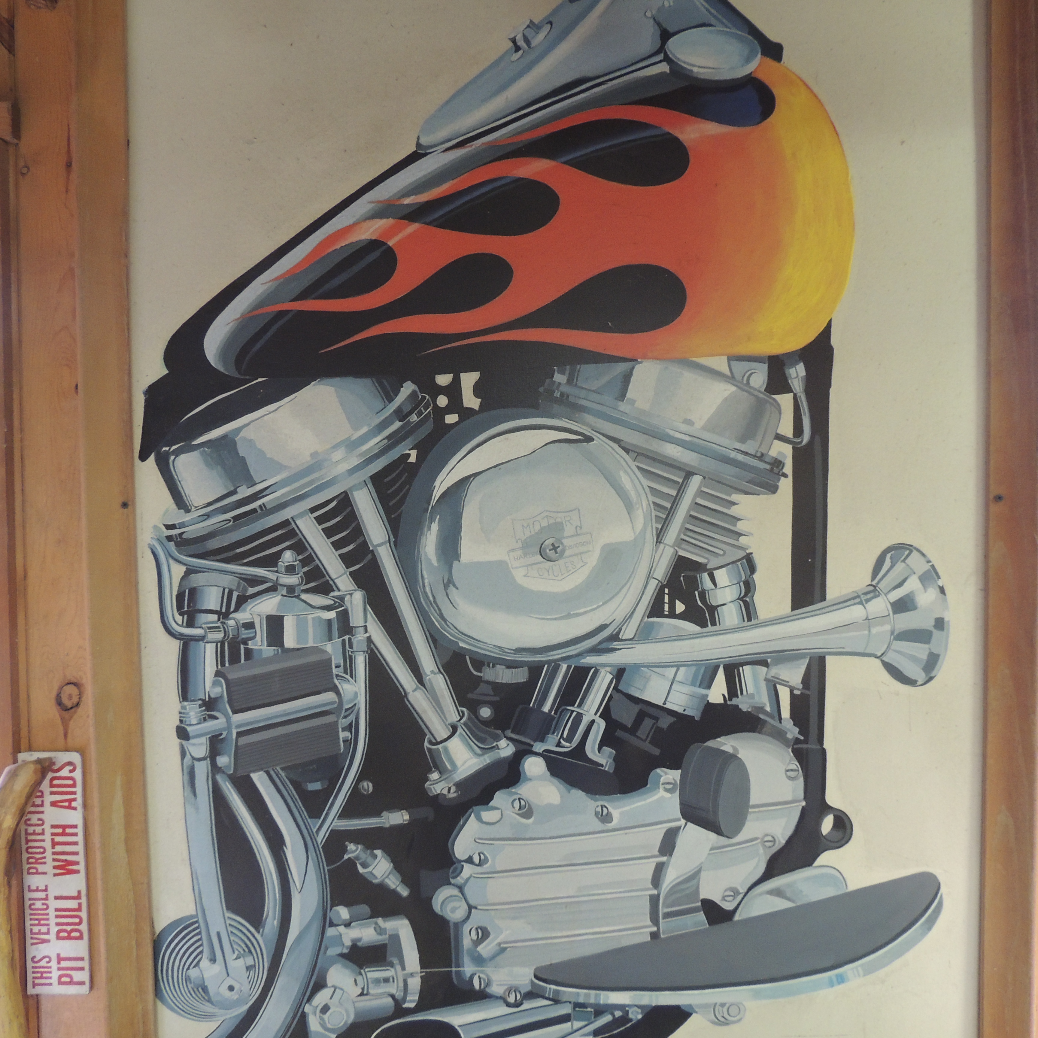 Custom airbrush of motorcycle