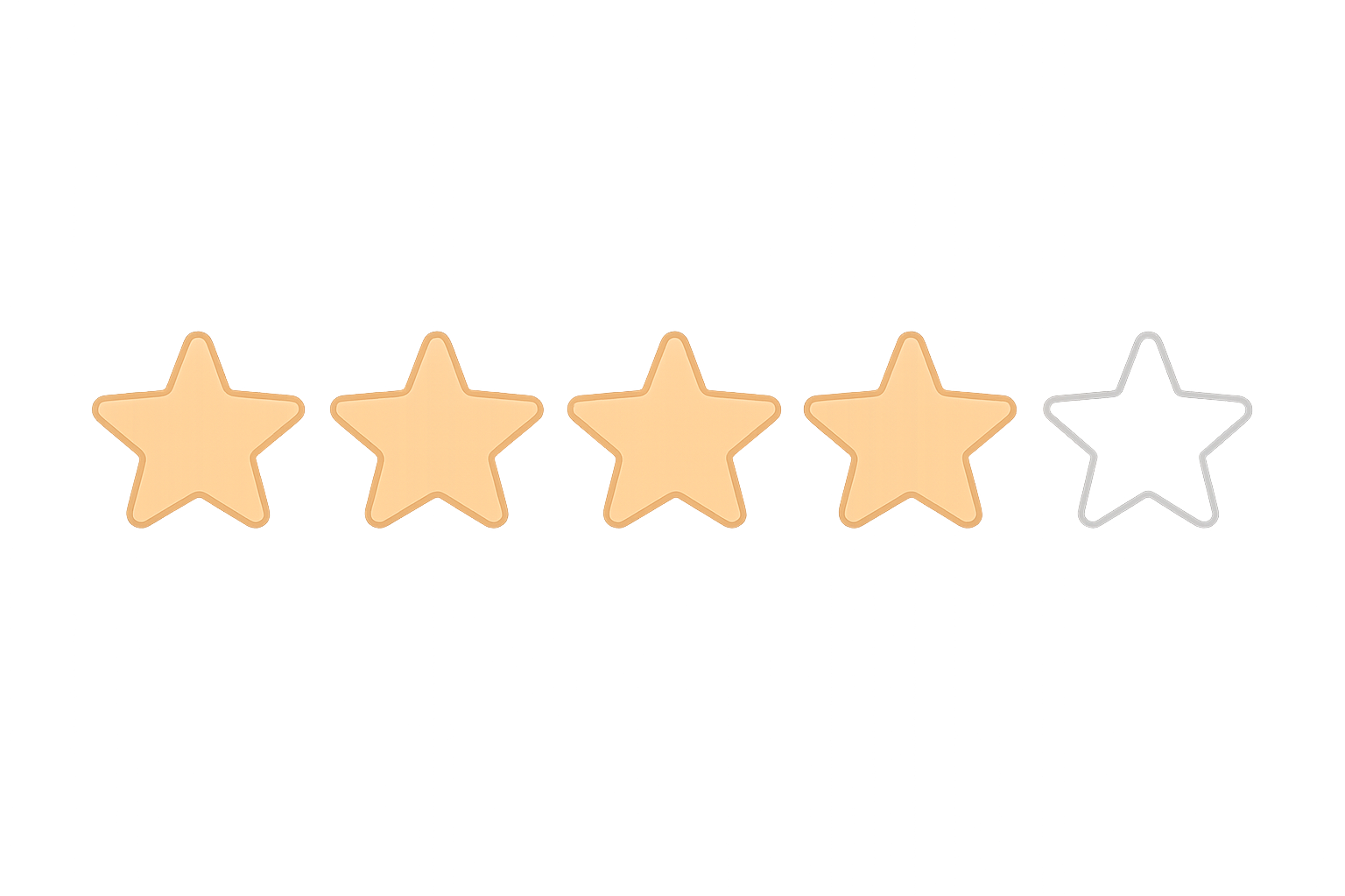 Four gold stars and one outlined star rating.
