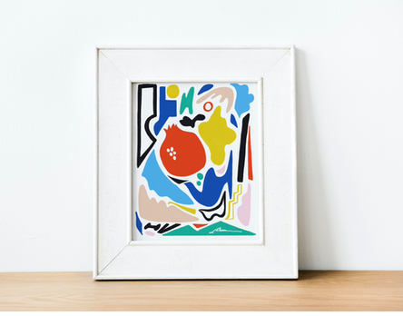 Abstract Pomegranate Art Print