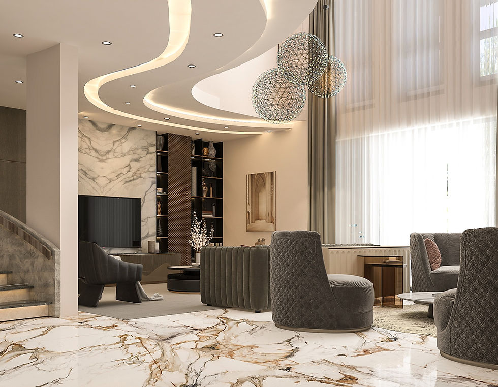 family hall 2 Interior Designing by Ibrahim Al Kishri Consulting Engineers