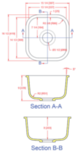 1517-S Single Bowl Sink
