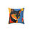 Thumbnail: Tabby Cat and Flower Throw Pillow Front Side
