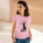 Pink Halloween Pinkoween sexy tee in light pink on model