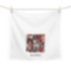 Paws and Kisses Tea Towel hanging on clothes line