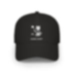 Cad Dad Black Baseball Cap Front with Cat Golfing and the Slogan "Another round?"