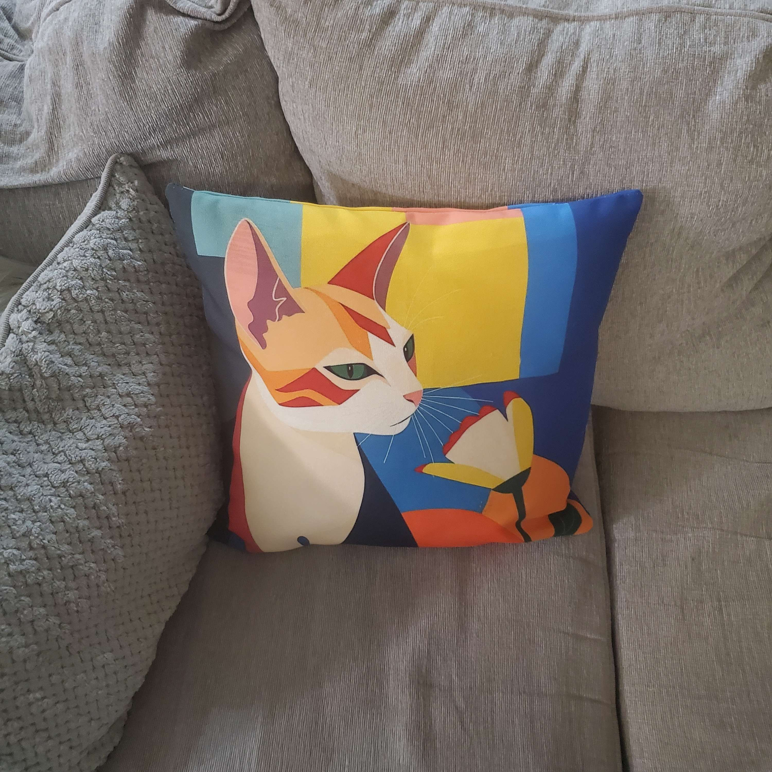 Cat Throw Pillow - Paws & Purrs