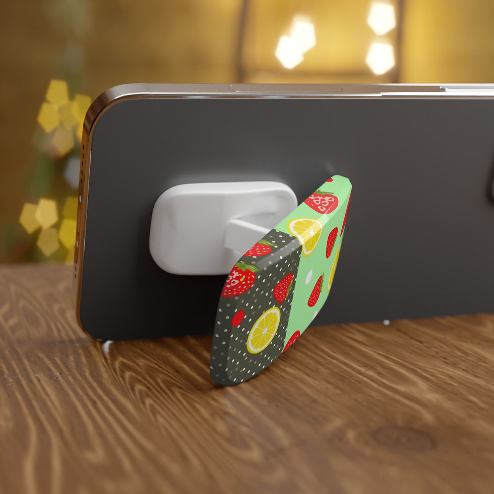 Thumbnail: Horizontal view of Strawberry Phone Grip on iPhone
