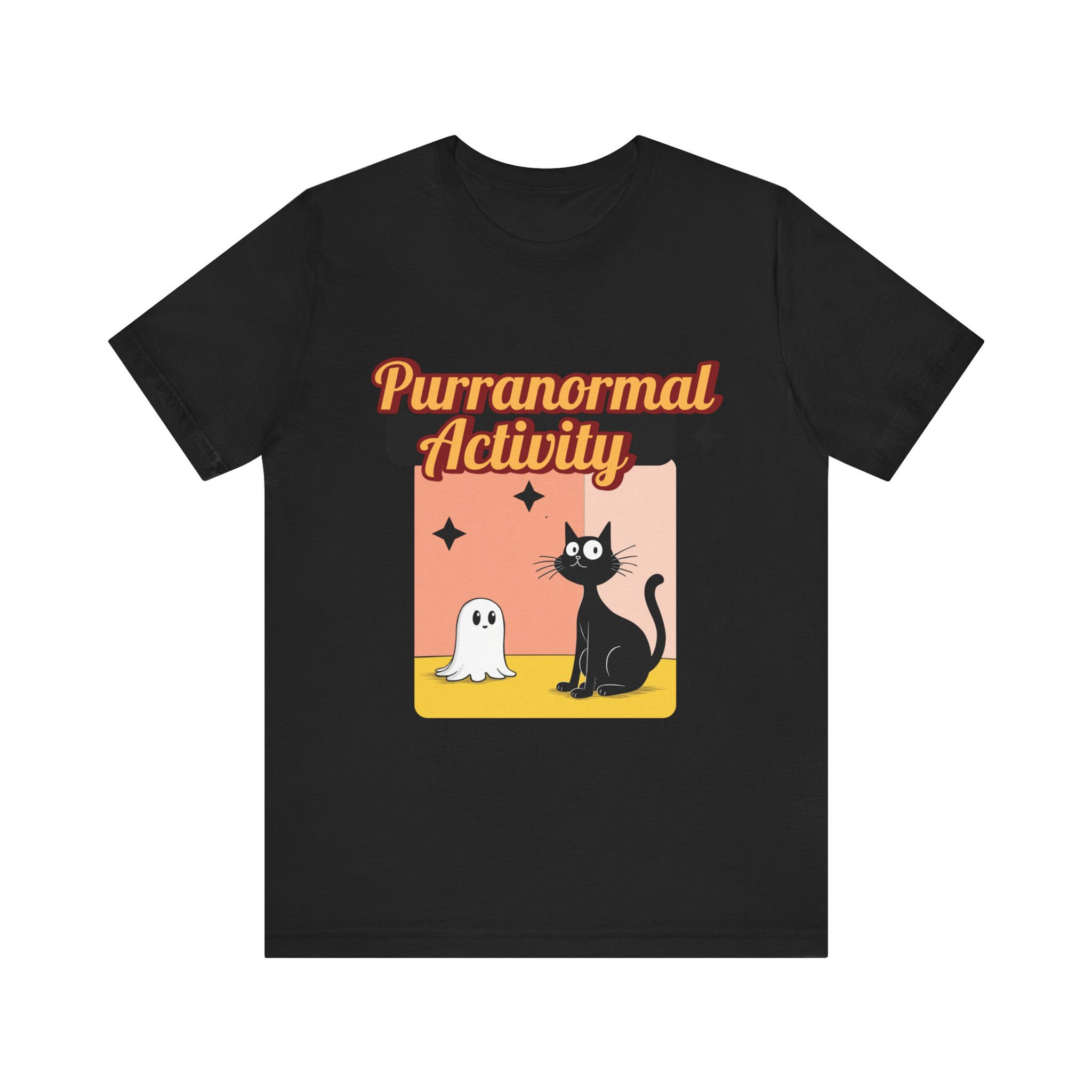 Purranormal Activity Halloween T-Shirt in Black Front