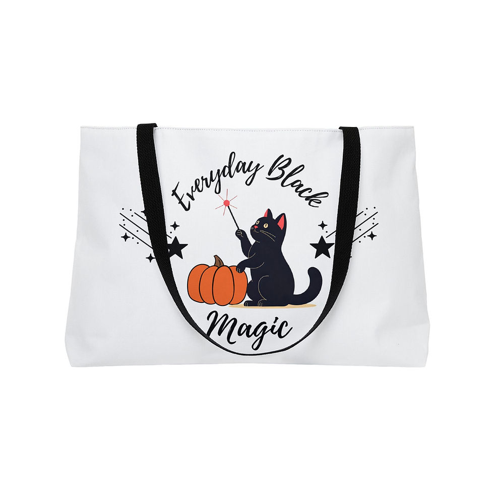 Thumbnail: Halloween Weekender Tote Bag Reverse Side Straps at Side