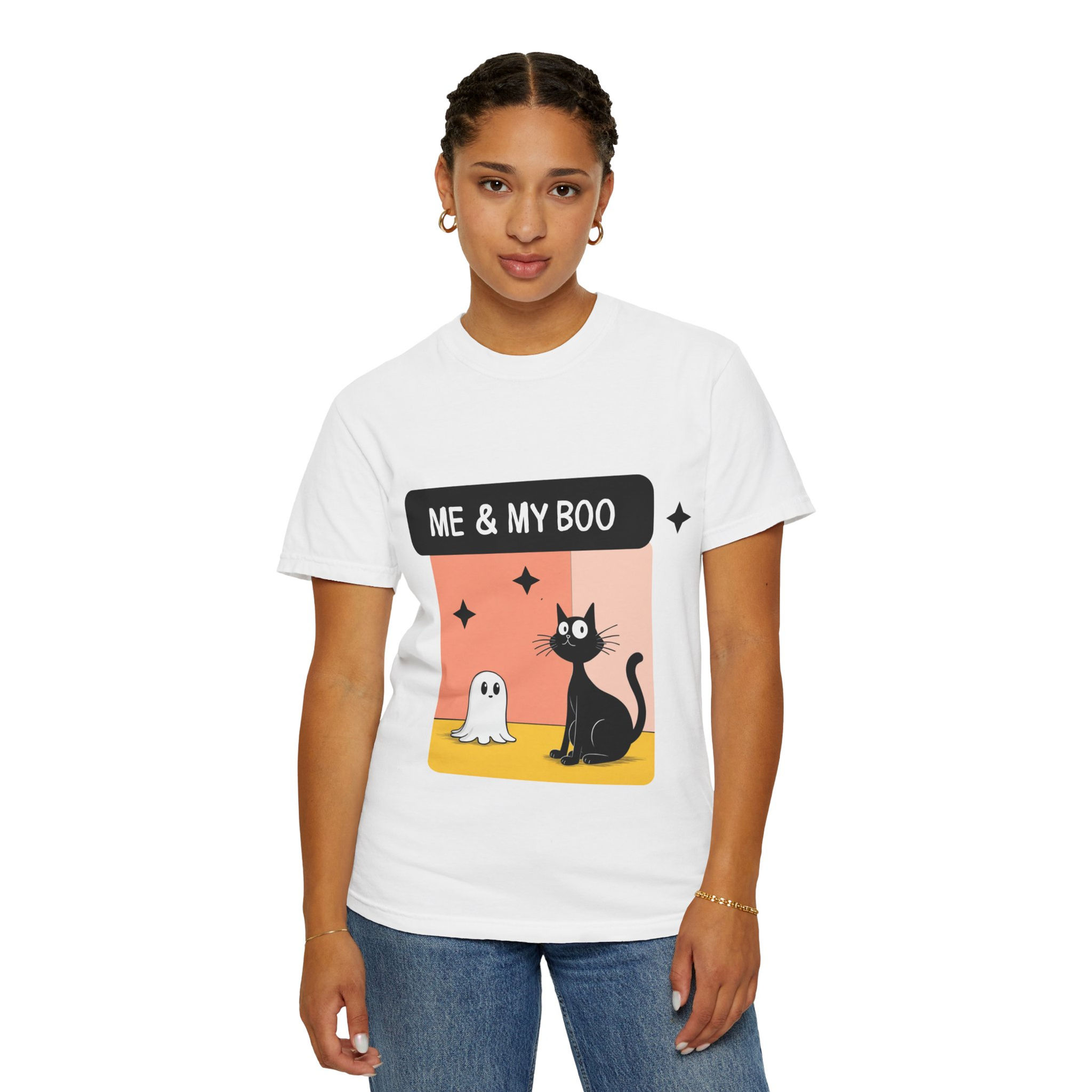 Halloween T-Shirt Me and My Boo Styled on Female