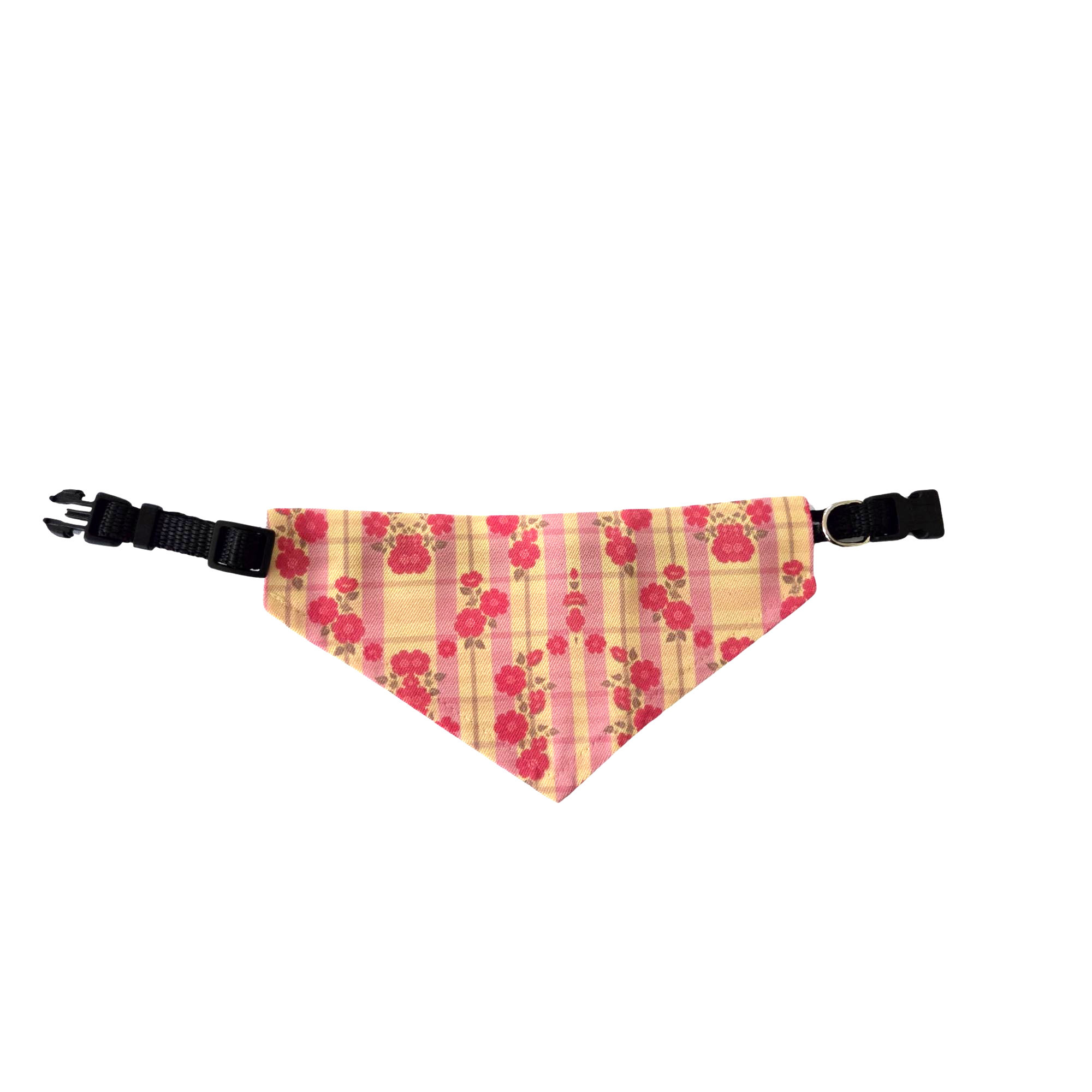 Clip-On Pet Bandana in Pink Floral Pattern