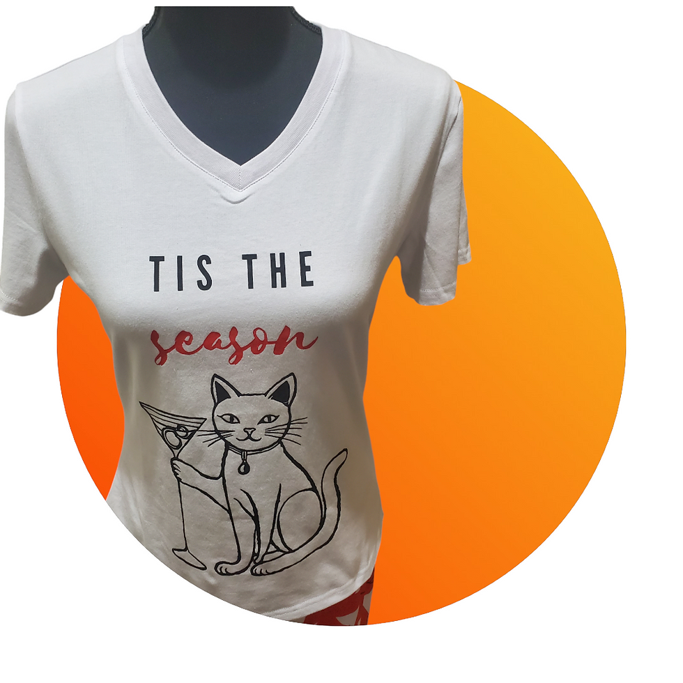 Thumbnail: Cat Christmas T-Shirt Tis The Season for Catitude
