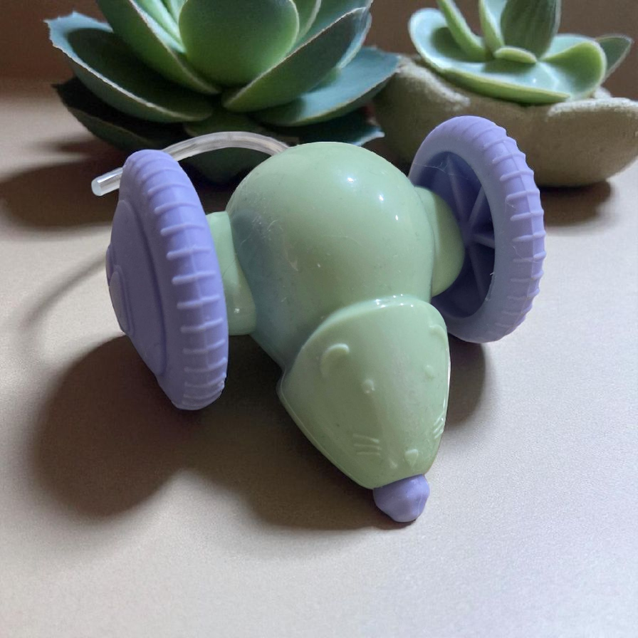 Interactive Cat Toy Rolling Mouse Styled with Succulents