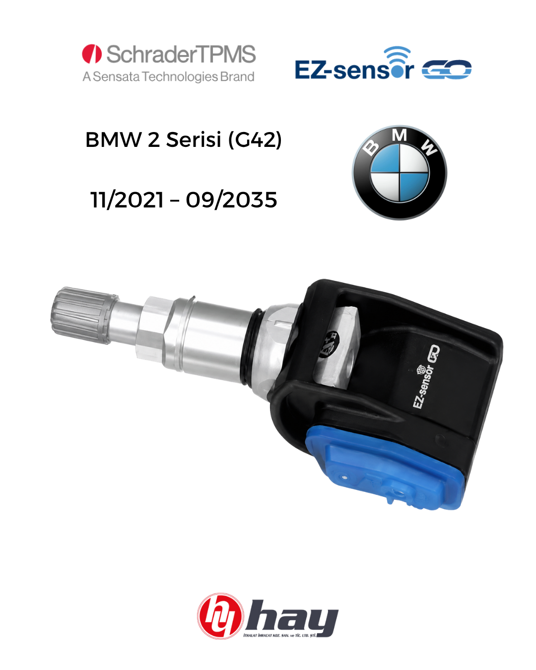 Schrader EZ-sensor BMW 2 Serisi G42 11/2021-09/2035 TPMS Lastik Basınç Sensörü