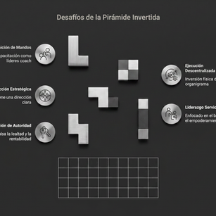 La pirámide invertida organizacional