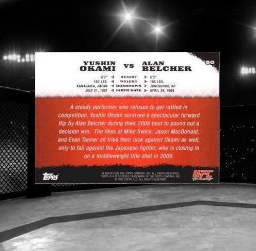 2009 Topps UFC Round 1 #50 Yushin Okami / Alan Belcher
