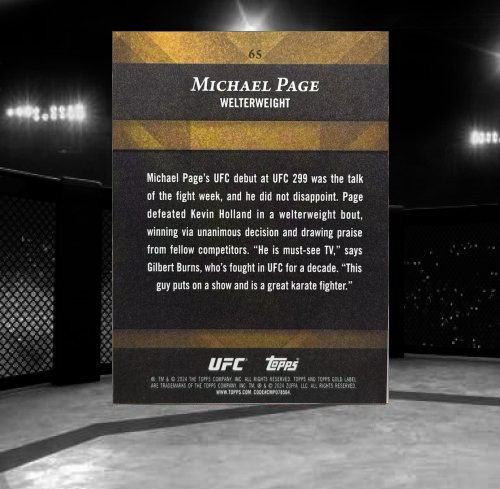 2024 Topps Gold Label UFC #65 Michael Page - Class 1