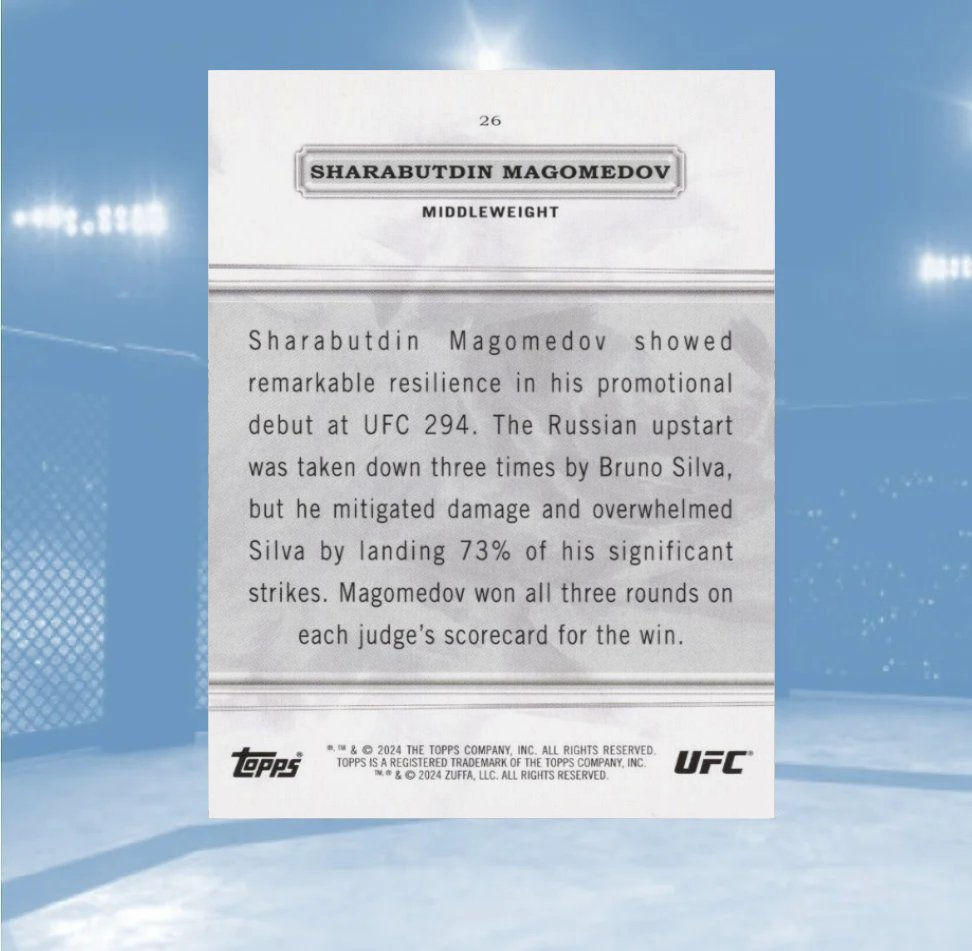 2024 Topps Royalty UFC #26 Sharaputdin Magomedov
