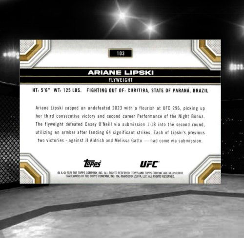 2024 Topps Chrome UFC #103 Ariane Lipski