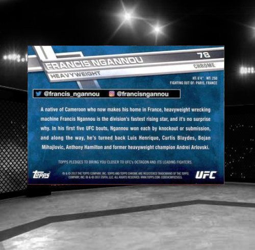 2017 Topps Chrome UFC #78 Francis Ngannou