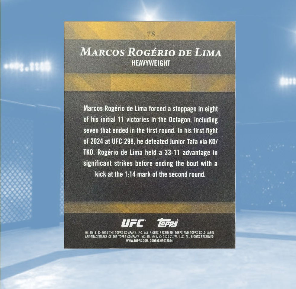 2024 Topps Gold Label UFC #78 Marcos Rogério de Lima