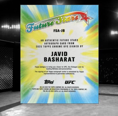 2025 Topps Chrome UFC - Future Stars Autographs FSA-JB Javid Basharat
