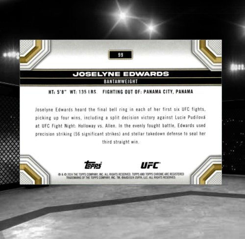2024 Topps Chrome UFC #99 Joselyne Edwards