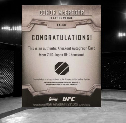 2014 Topps UFC Knockout Autographs KA-CM Conor McGregor