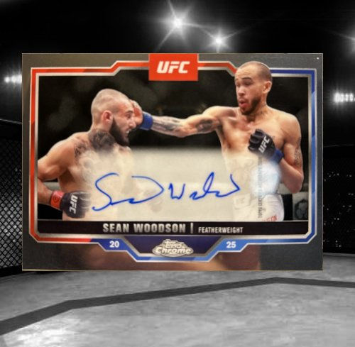2025 Topps Chrome UFC - Chrome Veteran Autographs #CVA-SW Sean Woodson