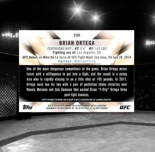 2018 Topps UFC Knockout #100 Brian Ortega
