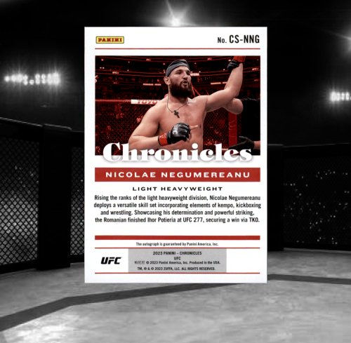 2023 Panini Chronicles UFC - Chronicles Signatures #CS-NNG Nicolae Negumereanu