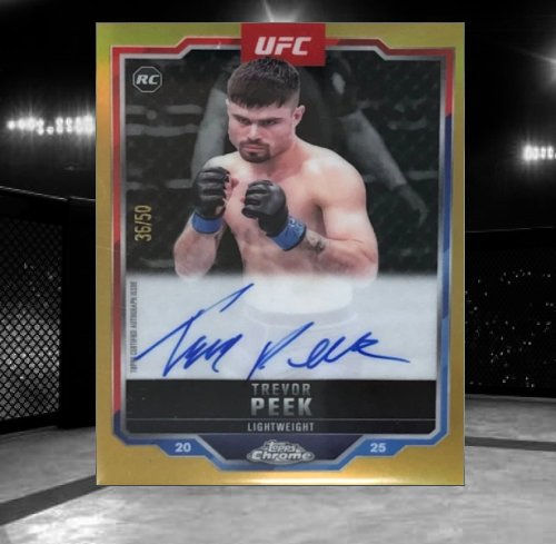 2025 Topps Chrome UFC - Chrome Rookie Autographs CRA-TP Trevor Peek