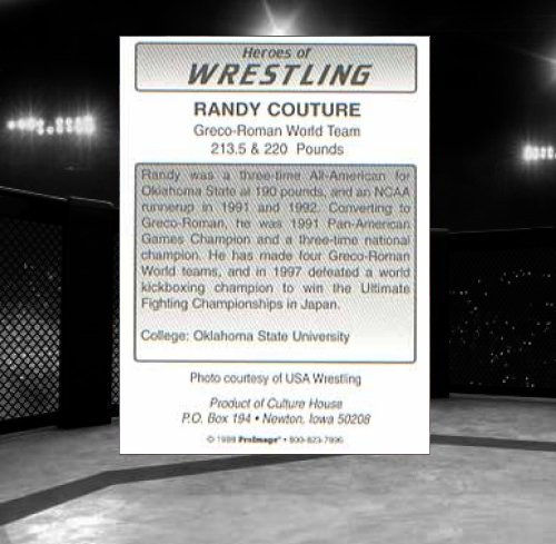 1998 Culture House Heroes of Wrestling #NN Randy Couture