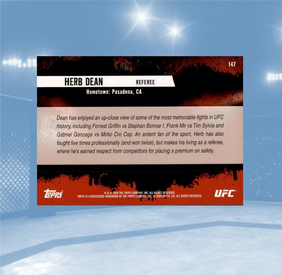 2009 Topps UFC Round 2 #147 Herb Dean