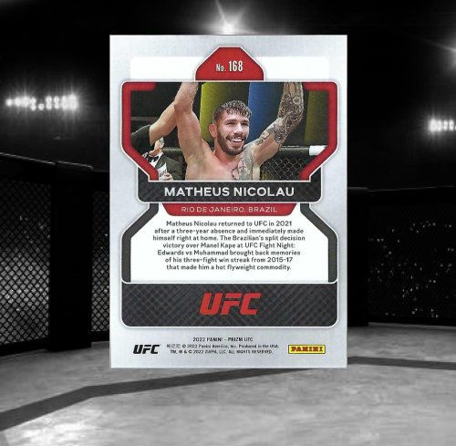 2022 Panini Prizm UFC #168 Matheus Nicolau