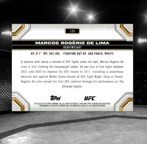 2024 Topps Chrome UFC #123 Marcos Rogério De Lima
