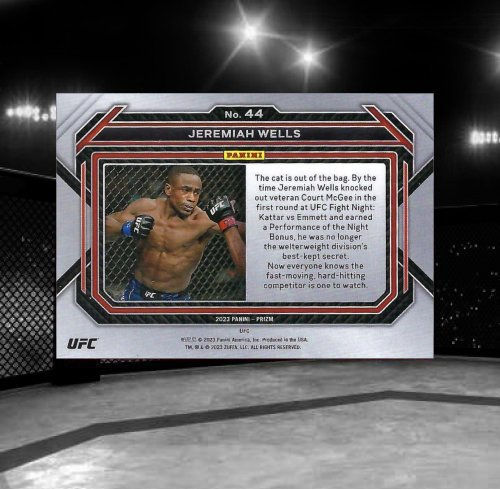 2023 Panini Prizm UFC #44 Jeremiah Wells
