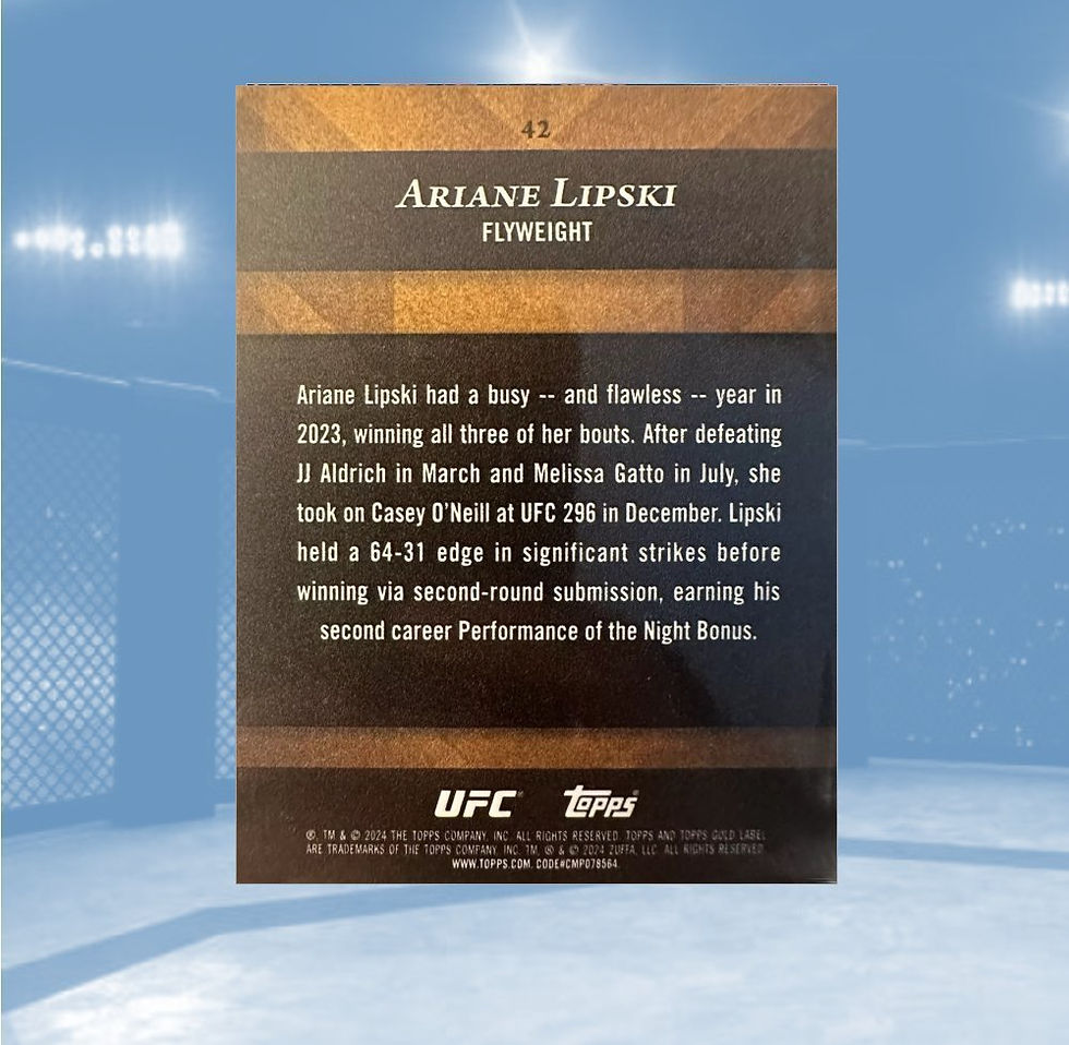 2024 Topps Gold Label UFC #42 Ariane Lipski