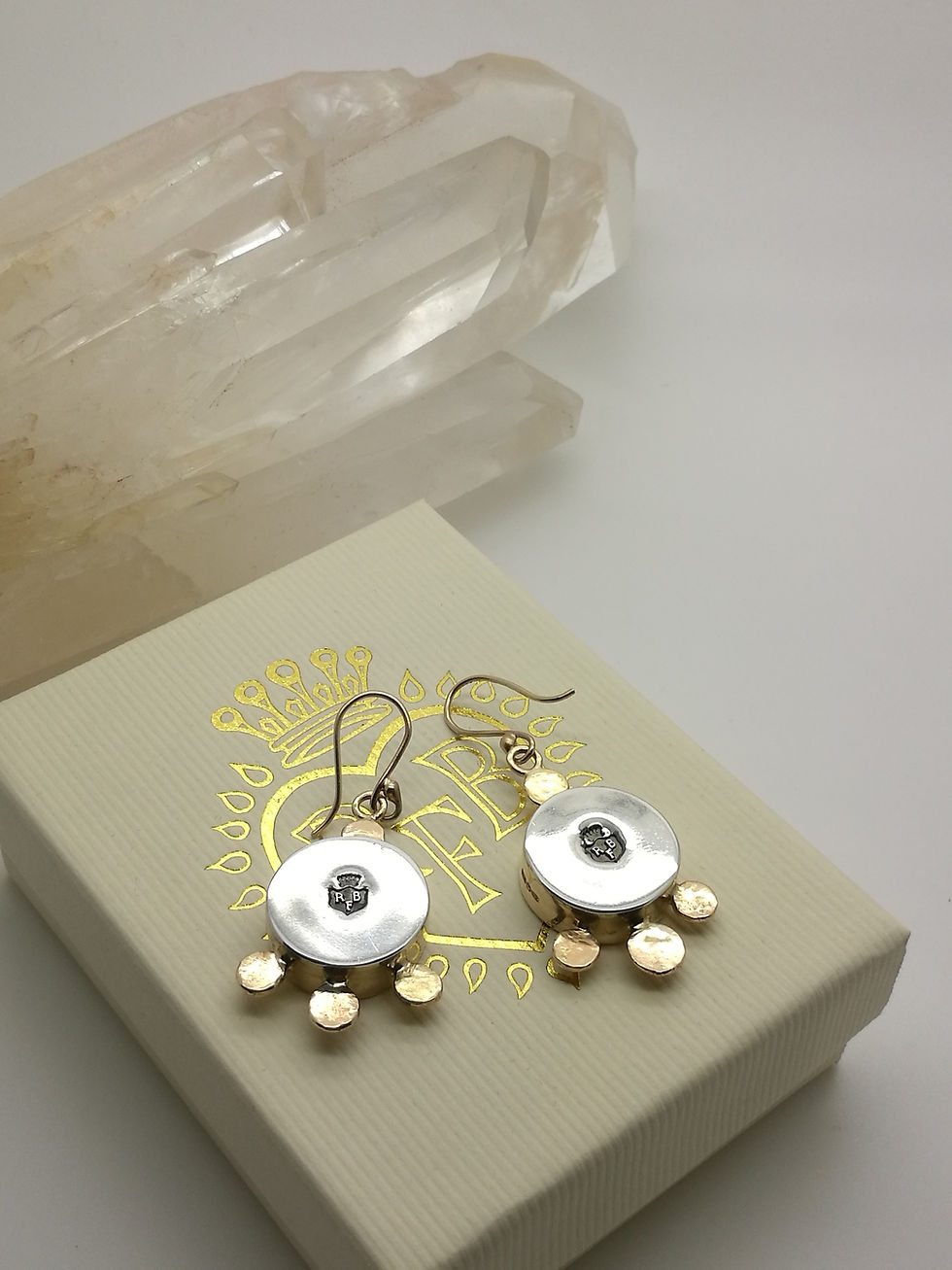 Thumbnail: Lapis Lazuli 9ct gold earrings