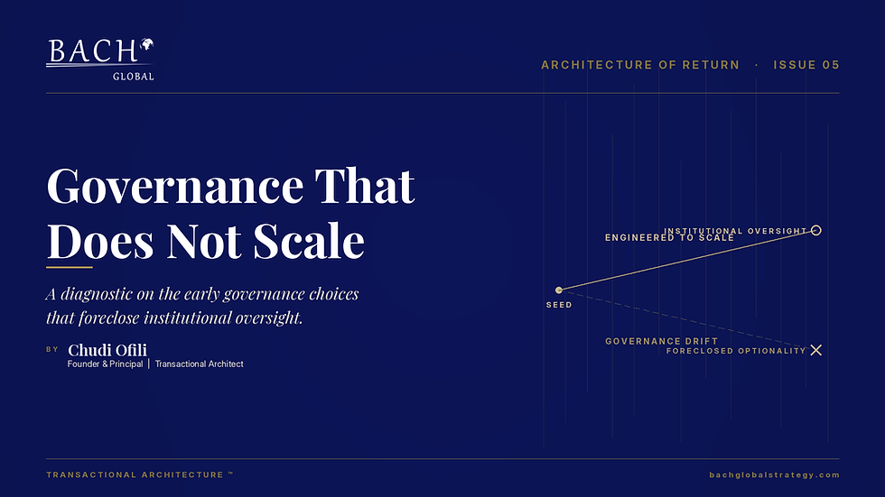 Governance That Does Not Scale