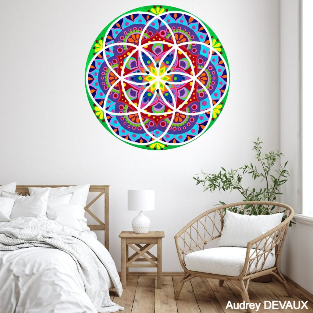 Tableau Création Mandala "Vitalité" Audrey Devaux
