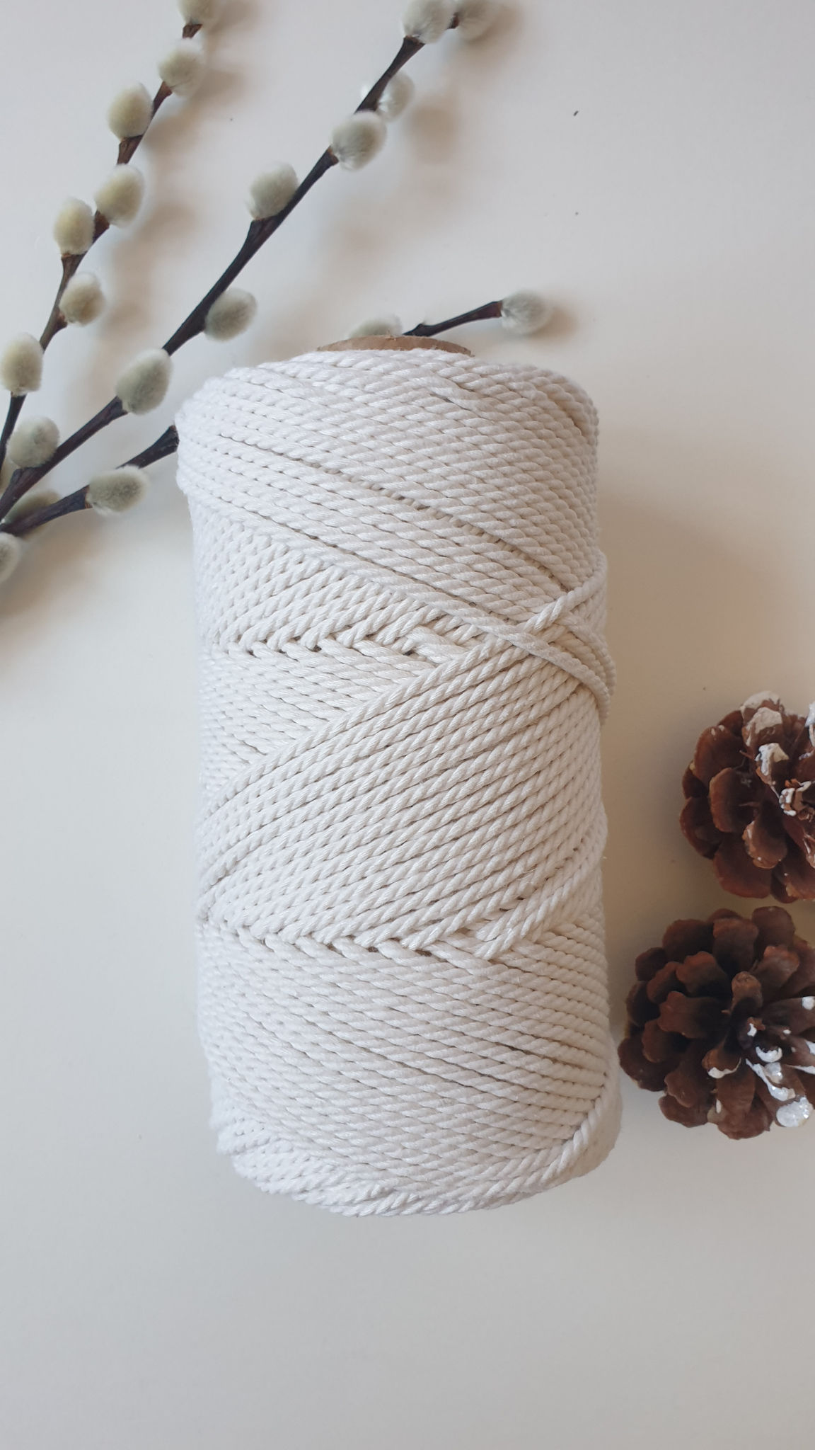 3 ply Macrame Cord  2mm