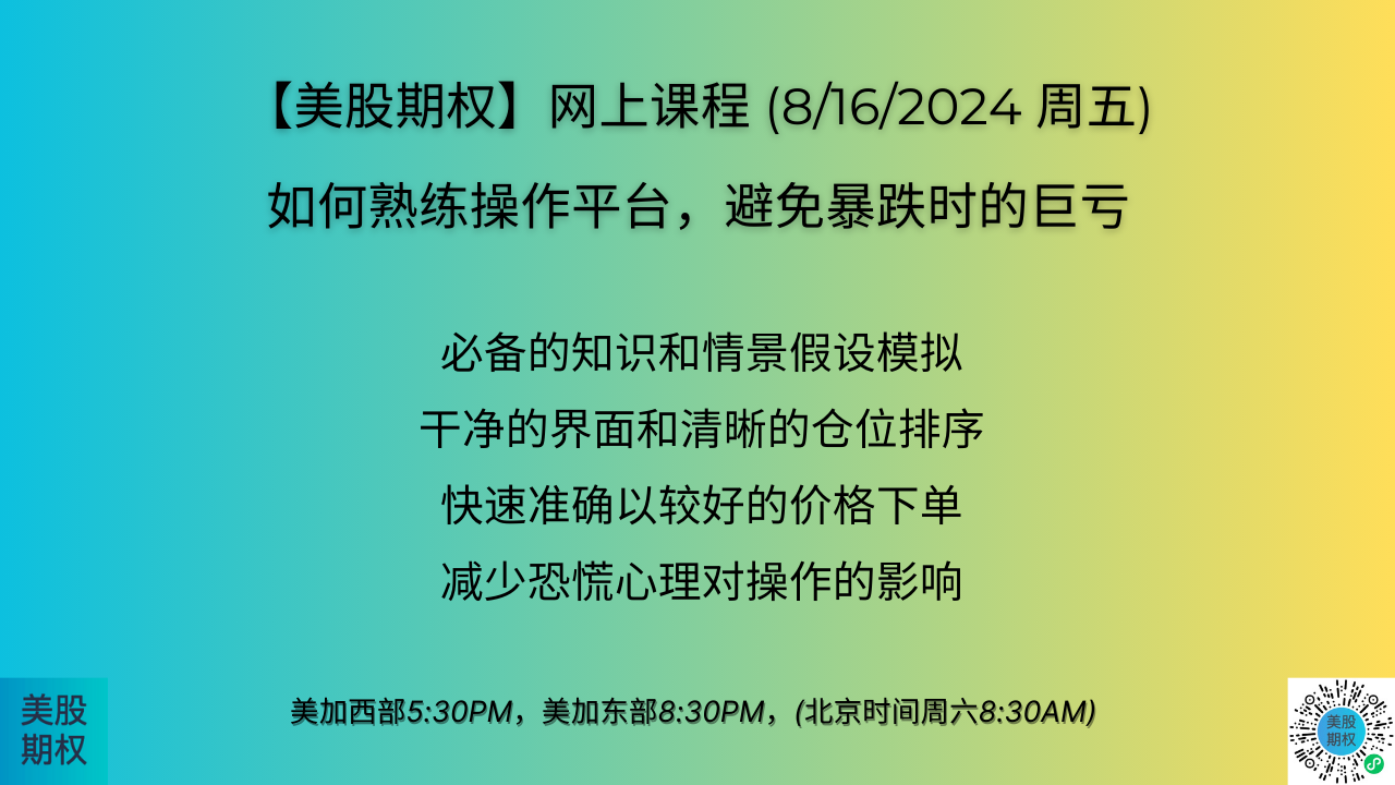 240816：如何熟练操作平台，减少暴跌时的巨亏