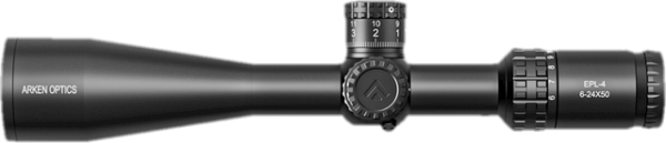 Thumbnail: ARKEN EPL4 6-24x50 FFP MIL/MOA VHRVPR ill Reticle with Zero Stop - 30mm Tube