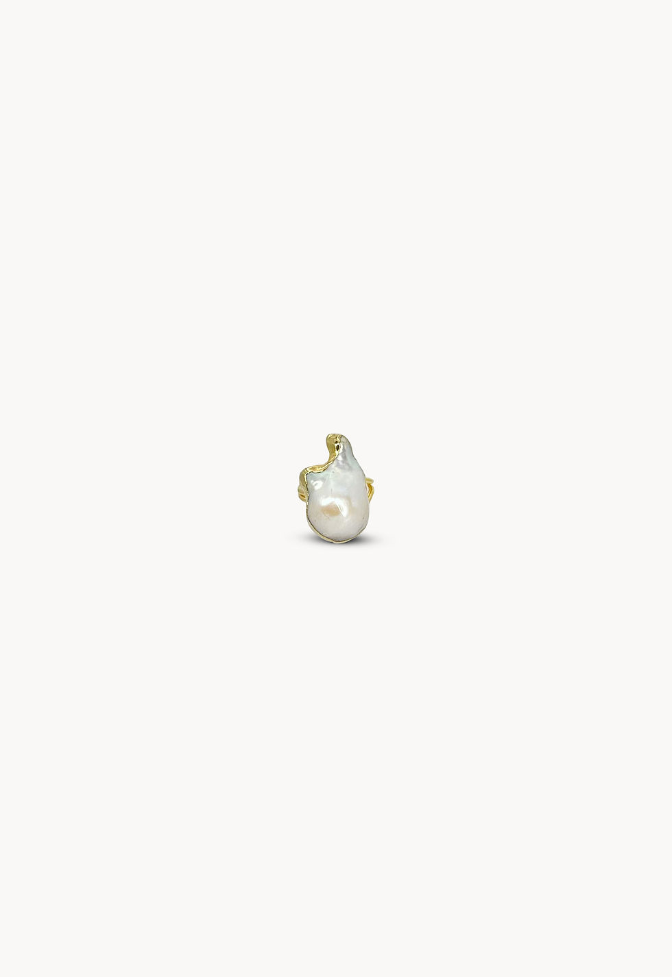 Thumbnail: Irregular pearl gold ring